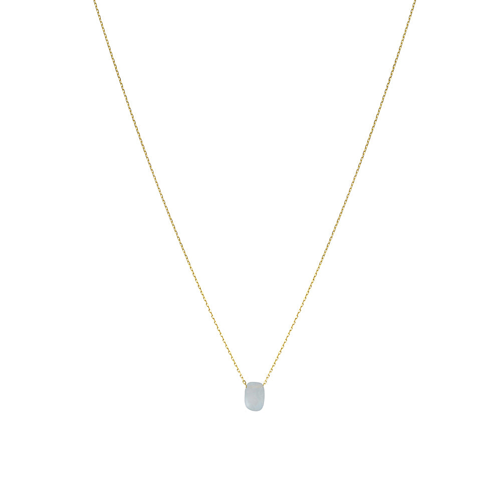 Single stone semi precious drop Necklace