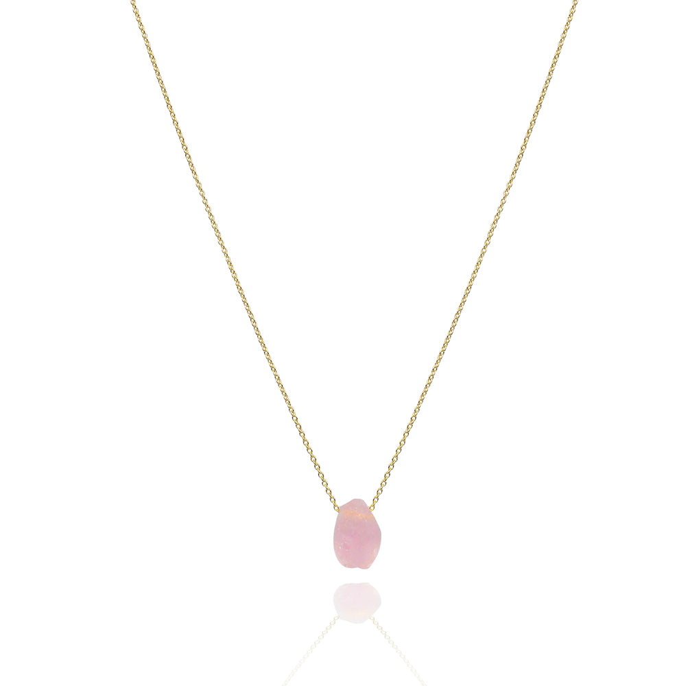 Single stone semi precious drop Necklace