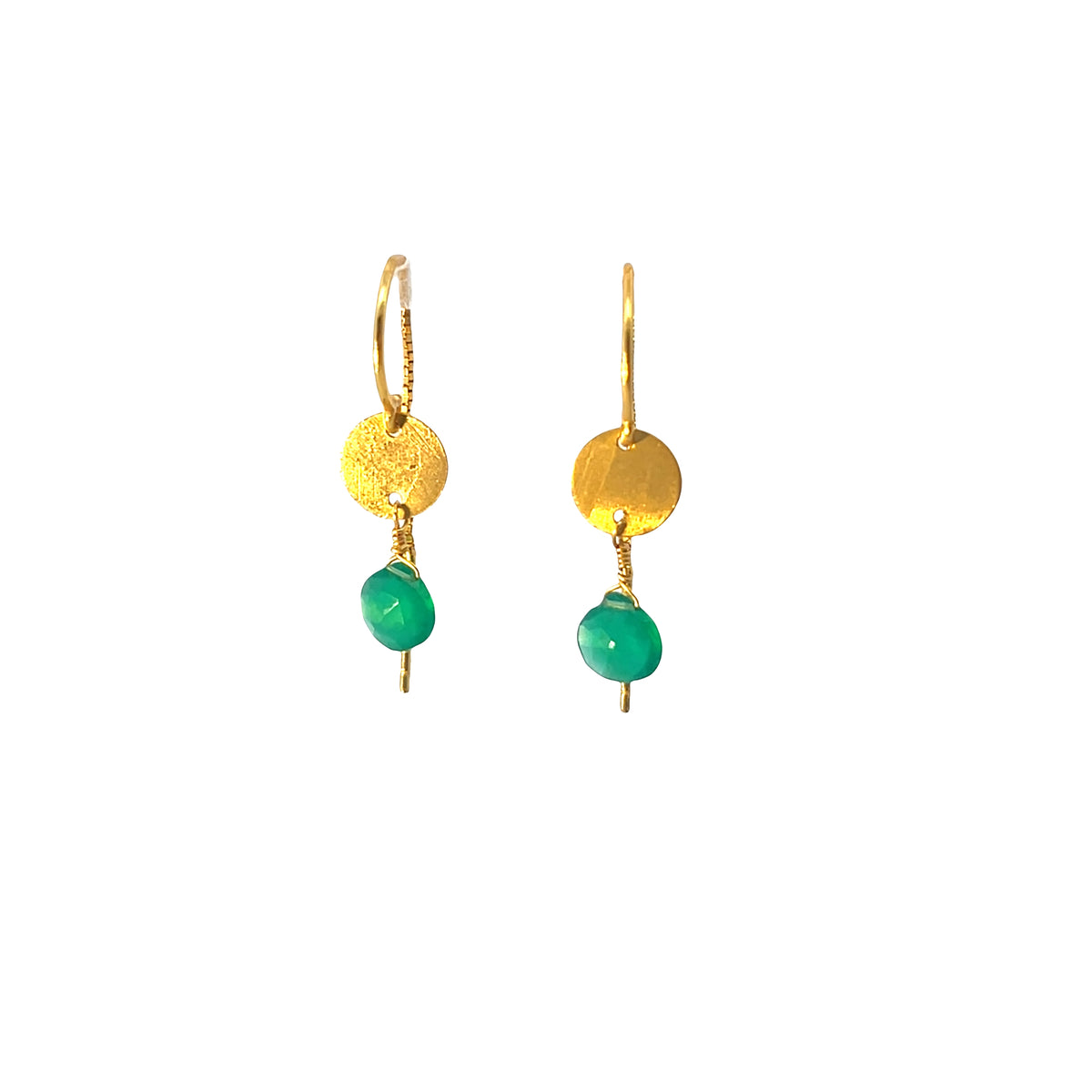 Semi precious threader dropearrings