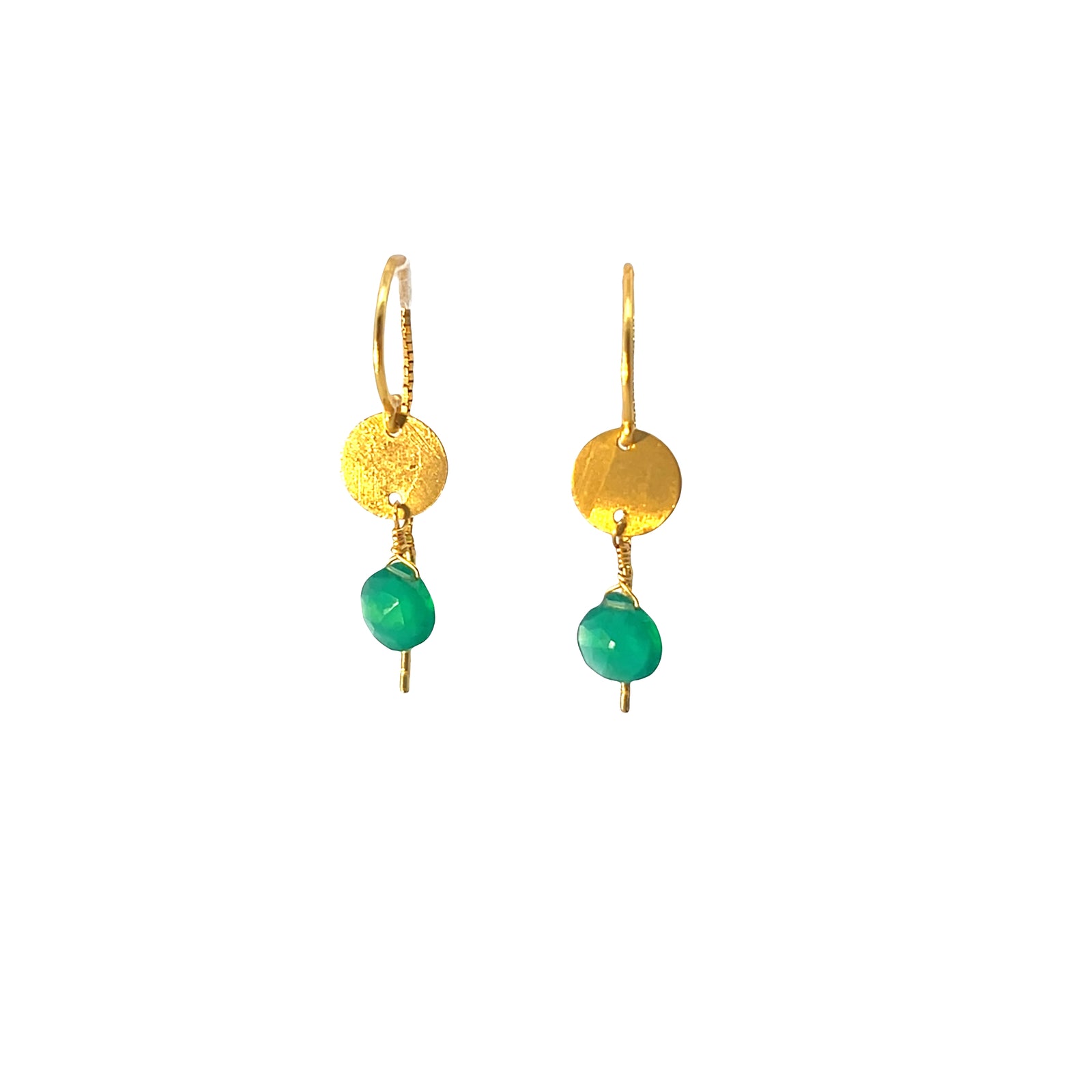 Semi precious threader dropearrings
