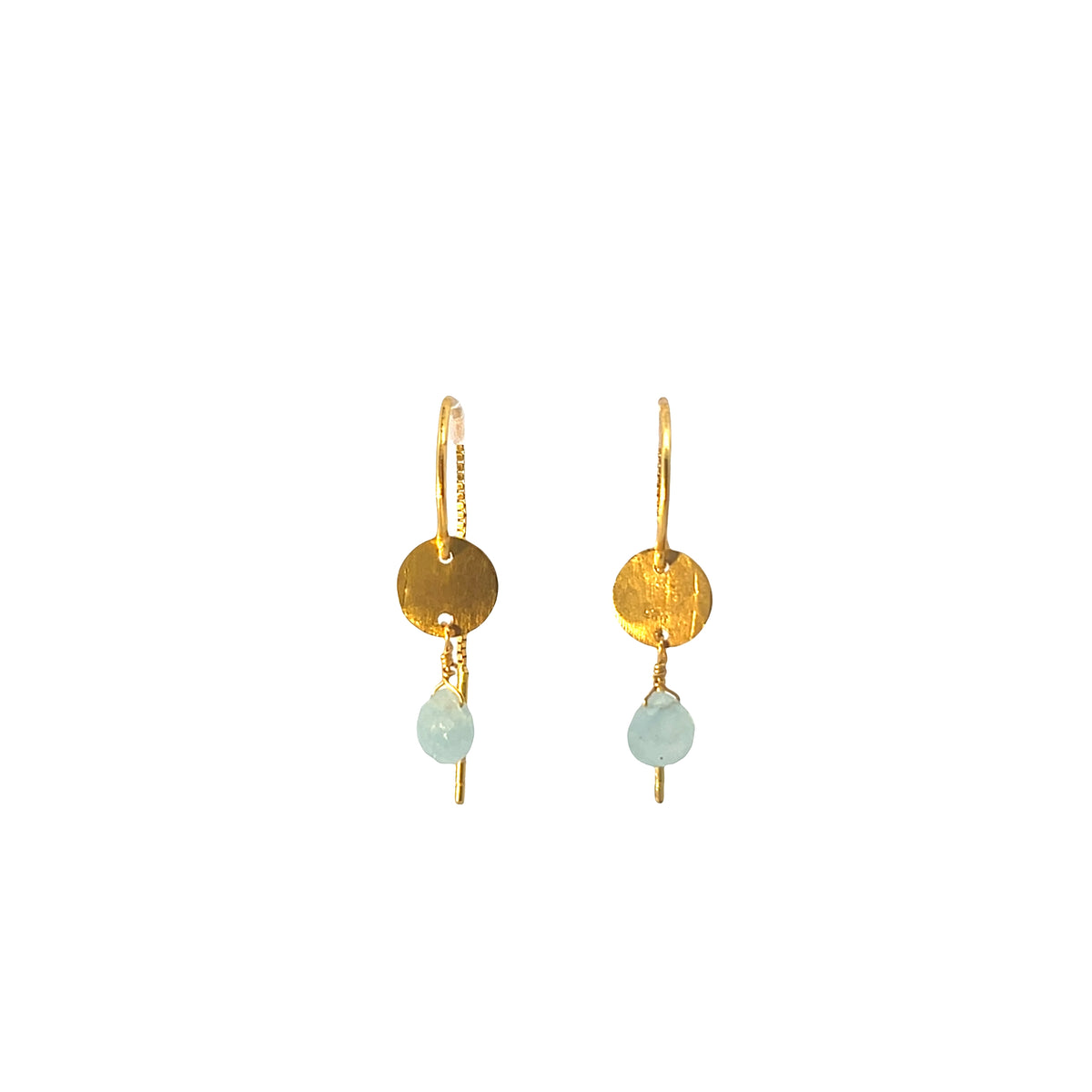 Semi precious threader dropearrings