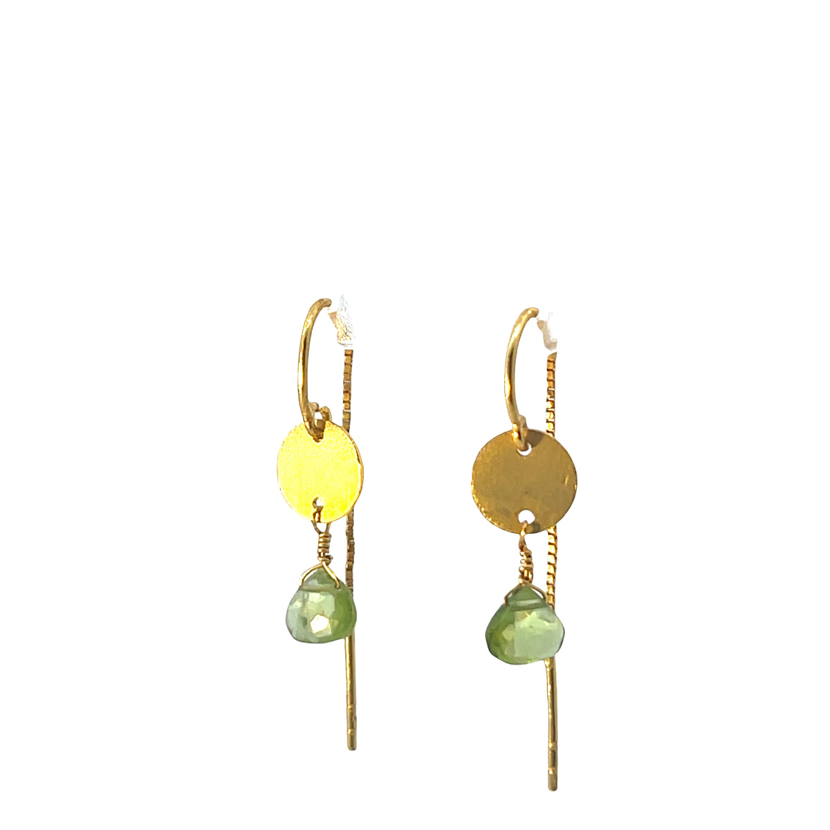 Semi precious threader dropearrings