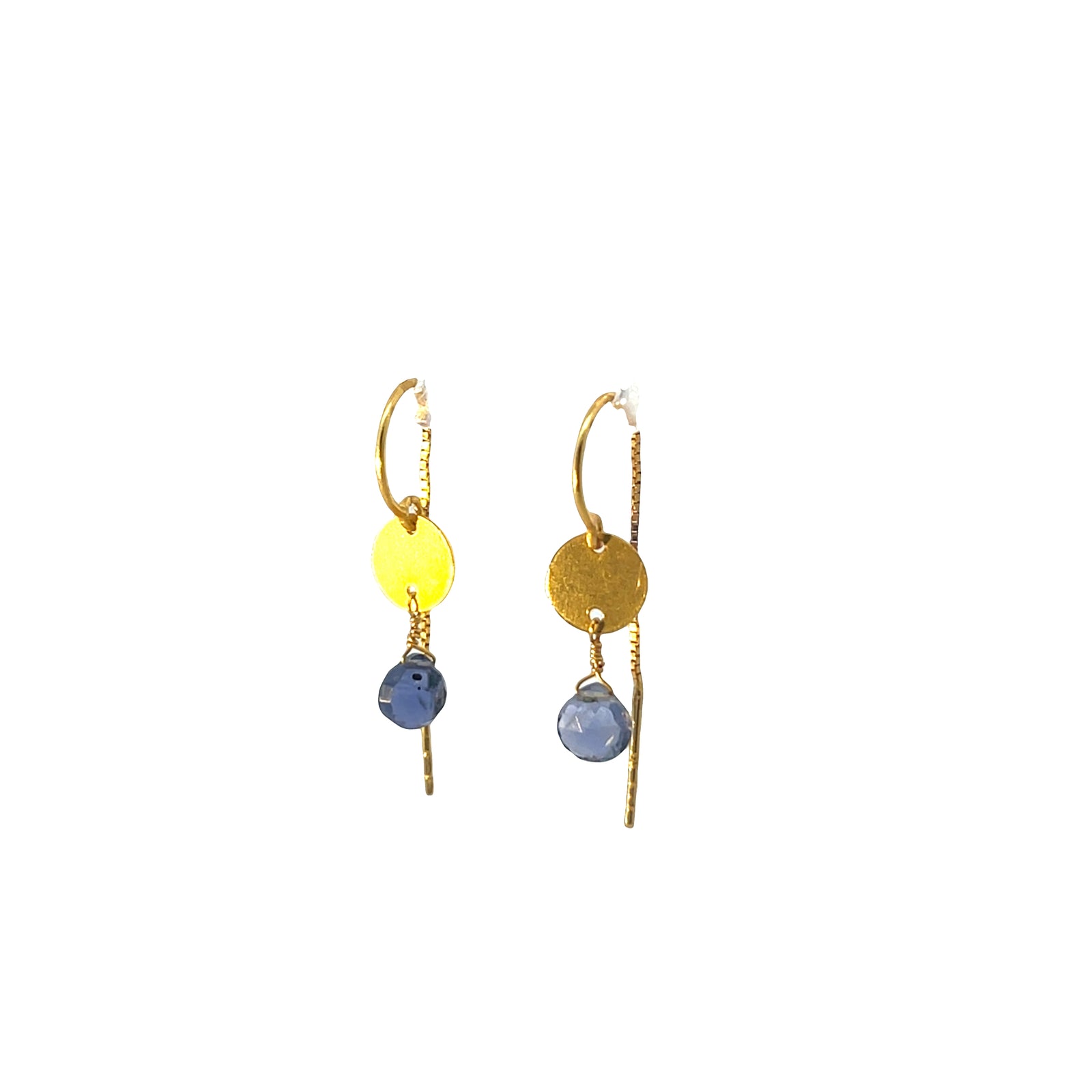 Semi precious threader dropearrings