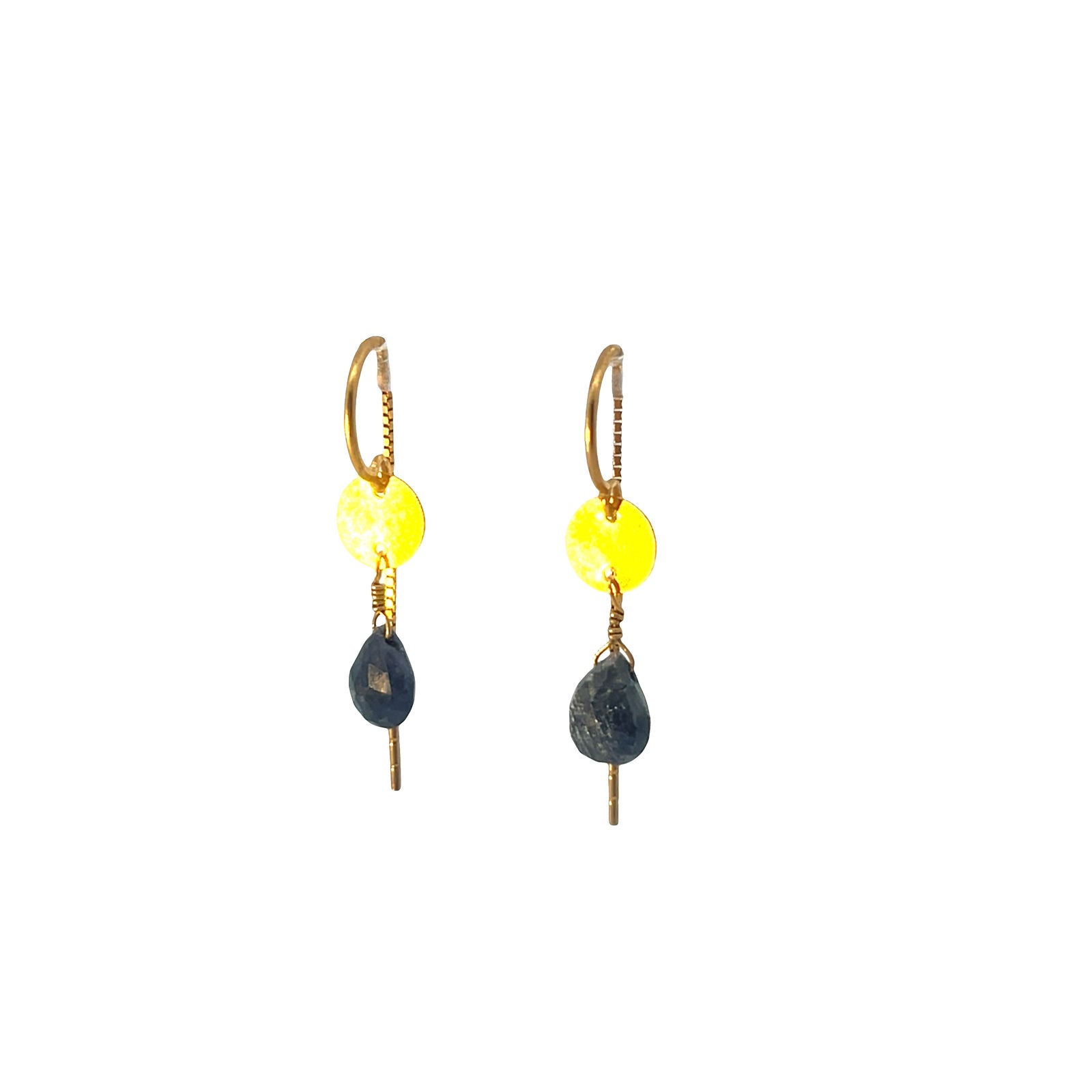 Semi precious threader dropearrings