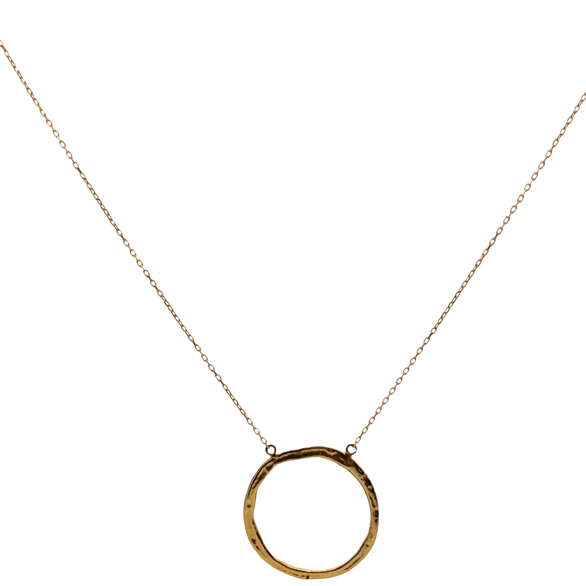 Equilibrium Hammered Circle of Life Necklace | Sterling Silver &amp; Gold | Inspirit Designs