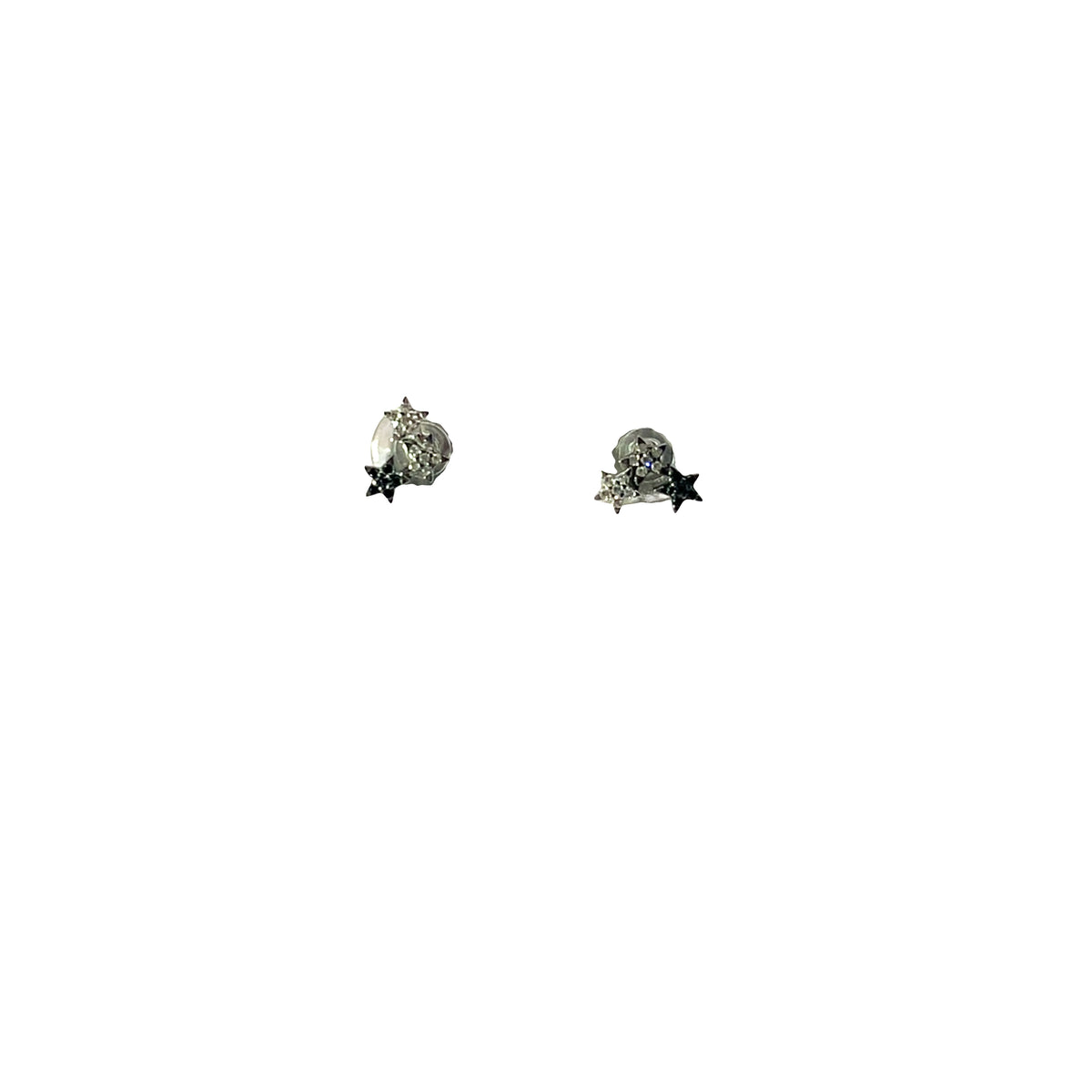 Three stars earrings studs