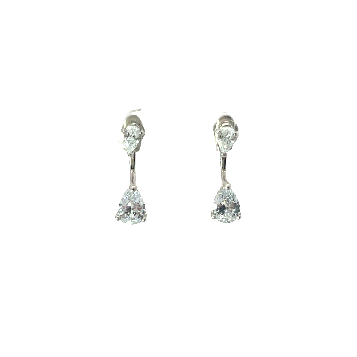 Celestial Radiance Pear Ear Jacket Earring