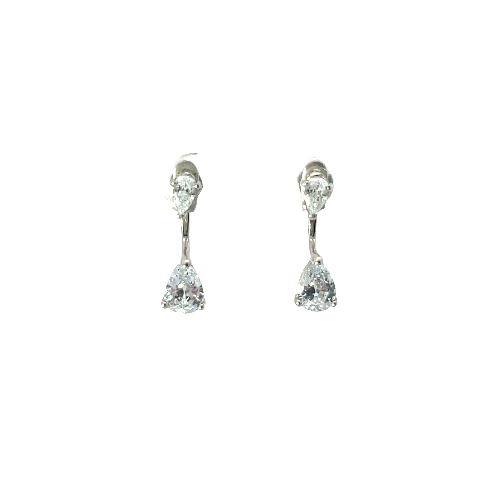 Celestial Radiance Pear Ear Jacket Earring