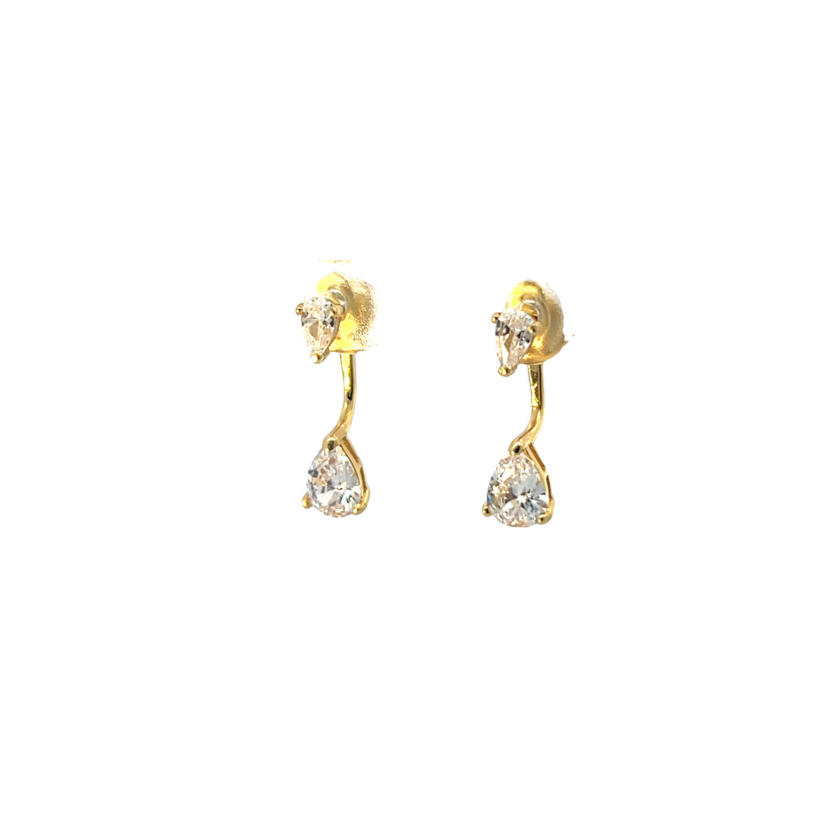 Celestial Radiance Pear Ear Jacket Earring