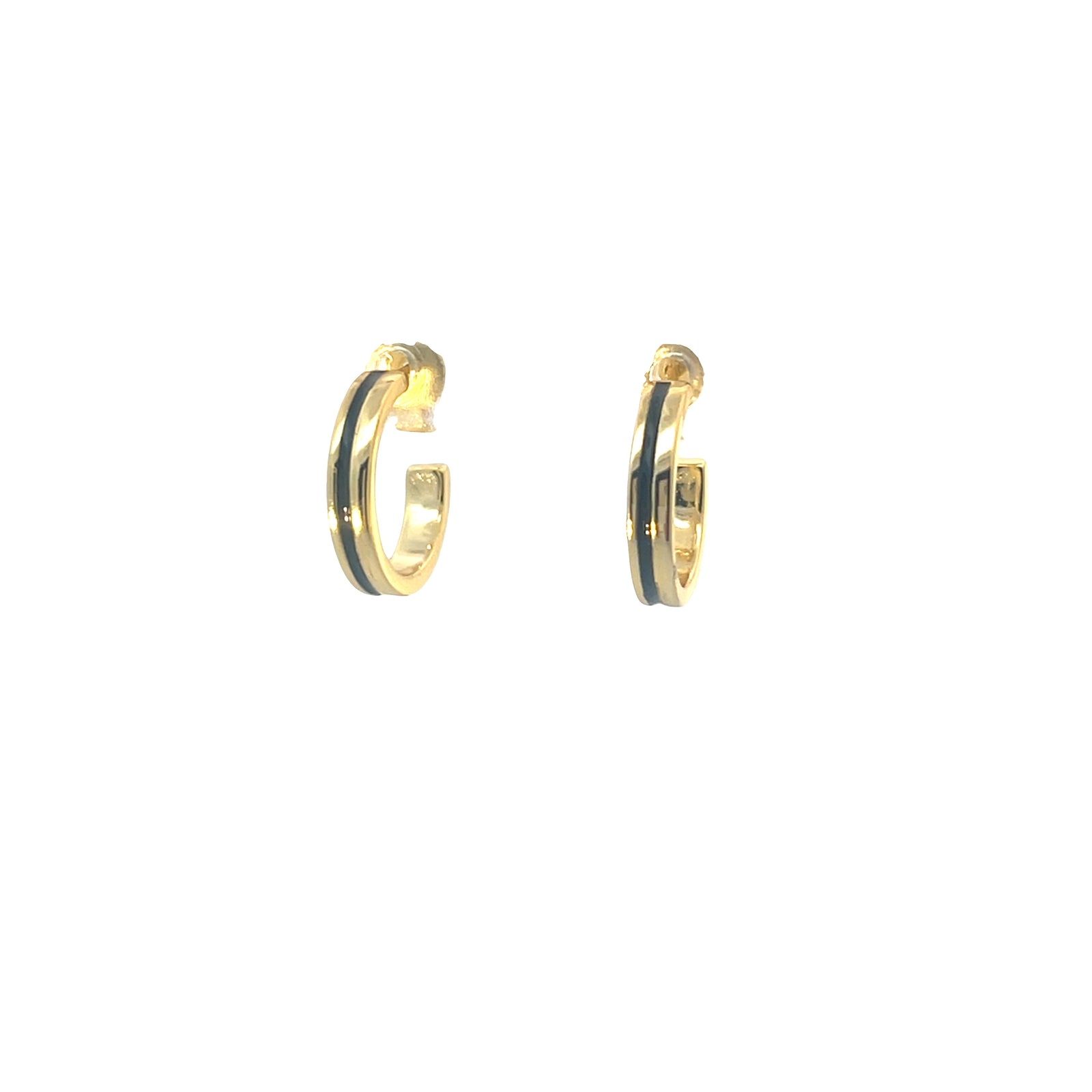 Enamel Sterling silver classic Hoop earrings
