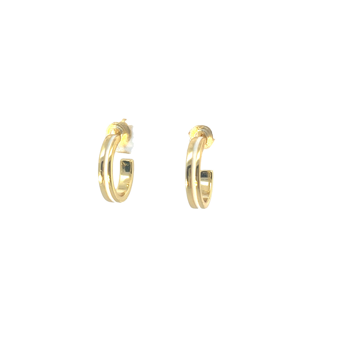 Enamel Sterling silver classic Hoop earrings
