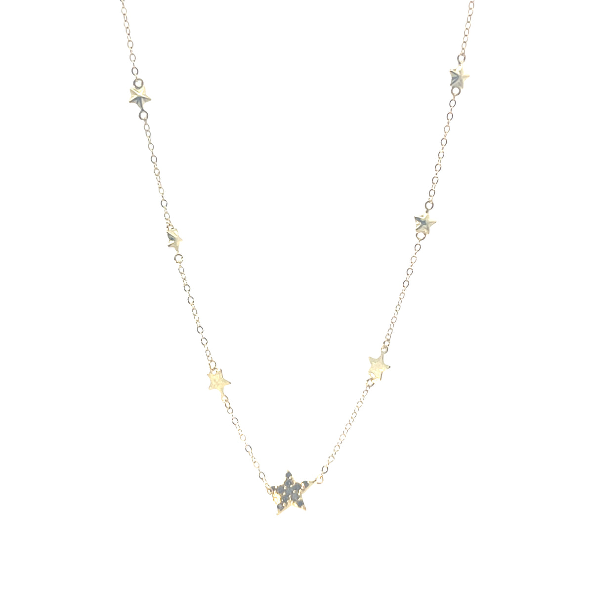 Seven Stars celestial radiance sterling silver 925 necklace