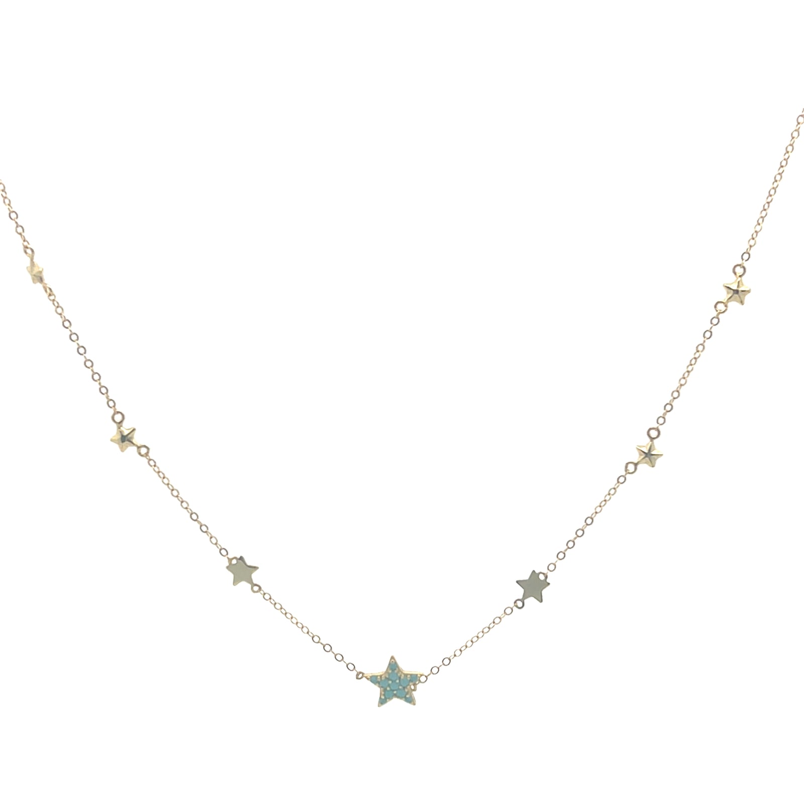 Elegant 7 Star Pendant Necklace