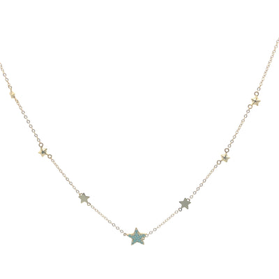 Elegant 7 Star Pendant Necklace