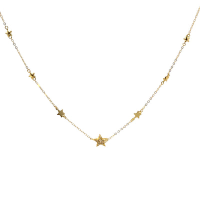 Elegant 7 Star Pendant Necklace