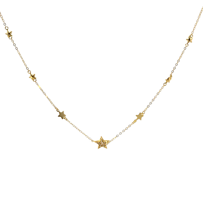 Elegant 7 Star Pendant Necklace