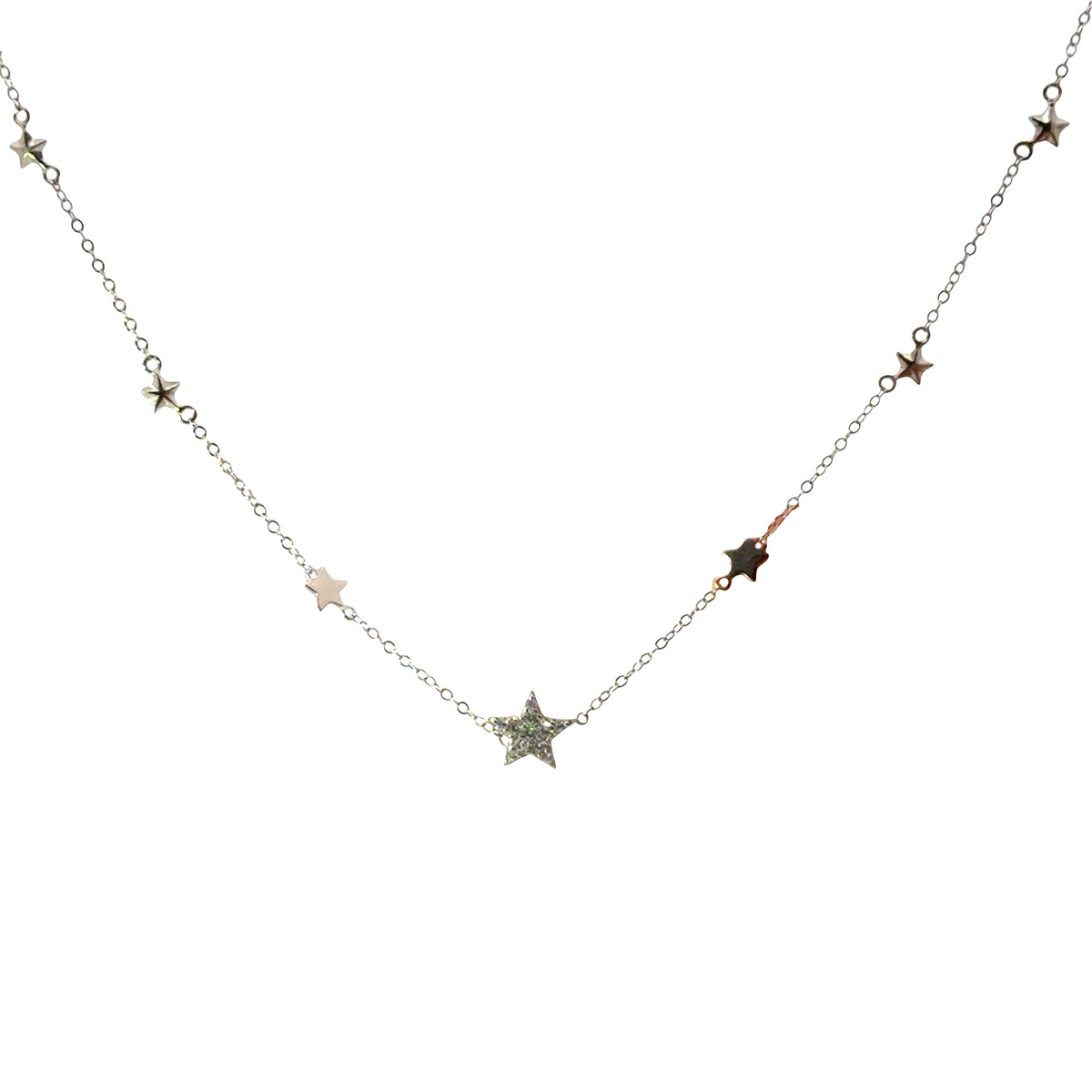 Elegant 7 Star Pendant Necklace