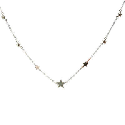 Elegant 7 Star Pendant Necklace