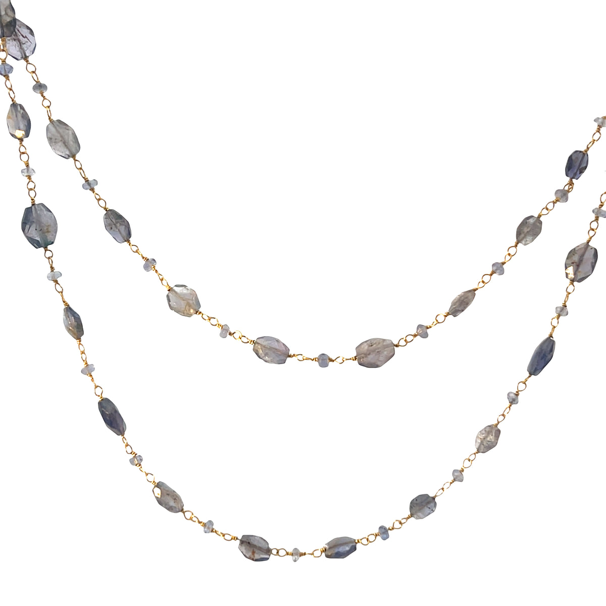 Iolite long necklace