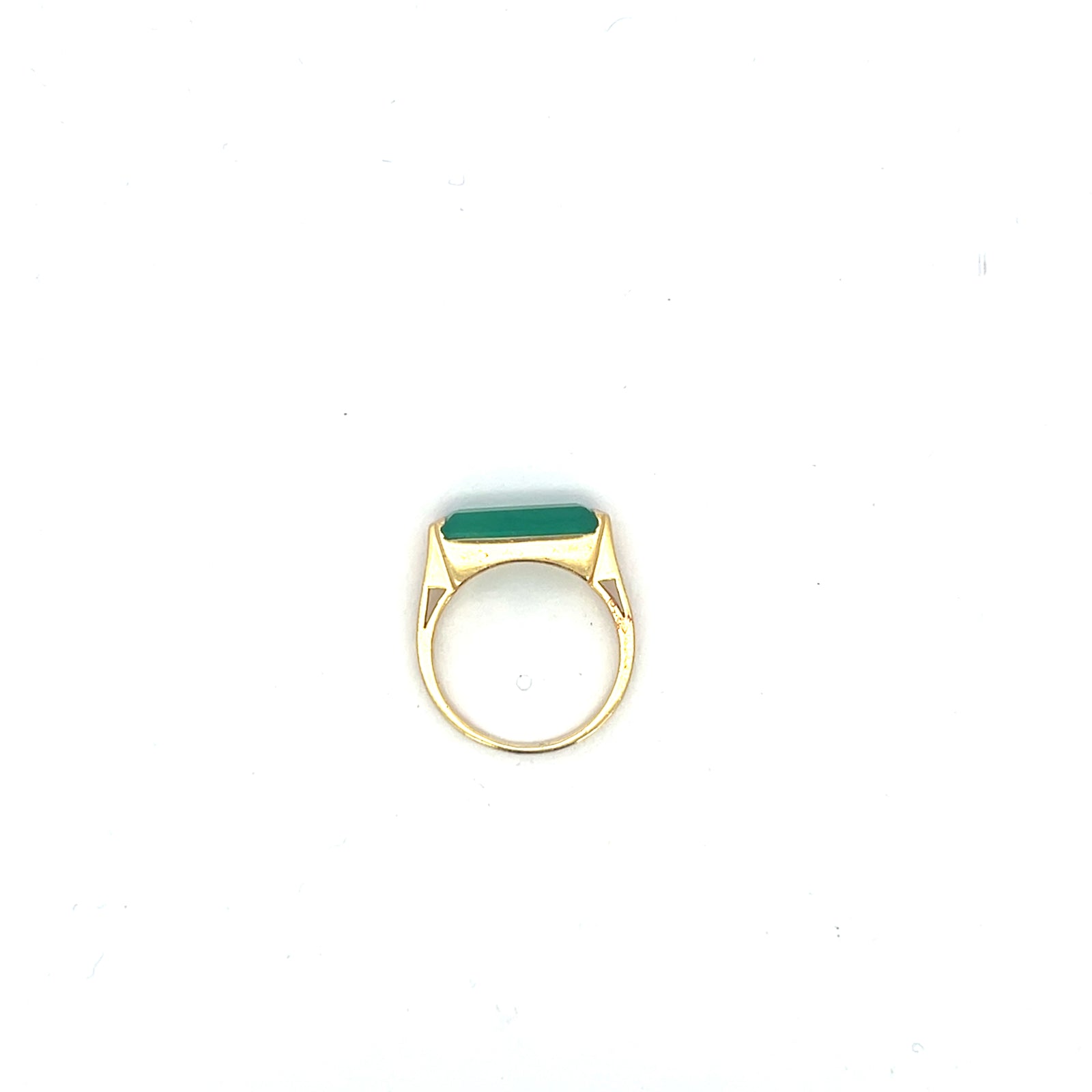 Rectangle heart Chakra ring