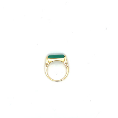 Rectangle heart Chakra ring