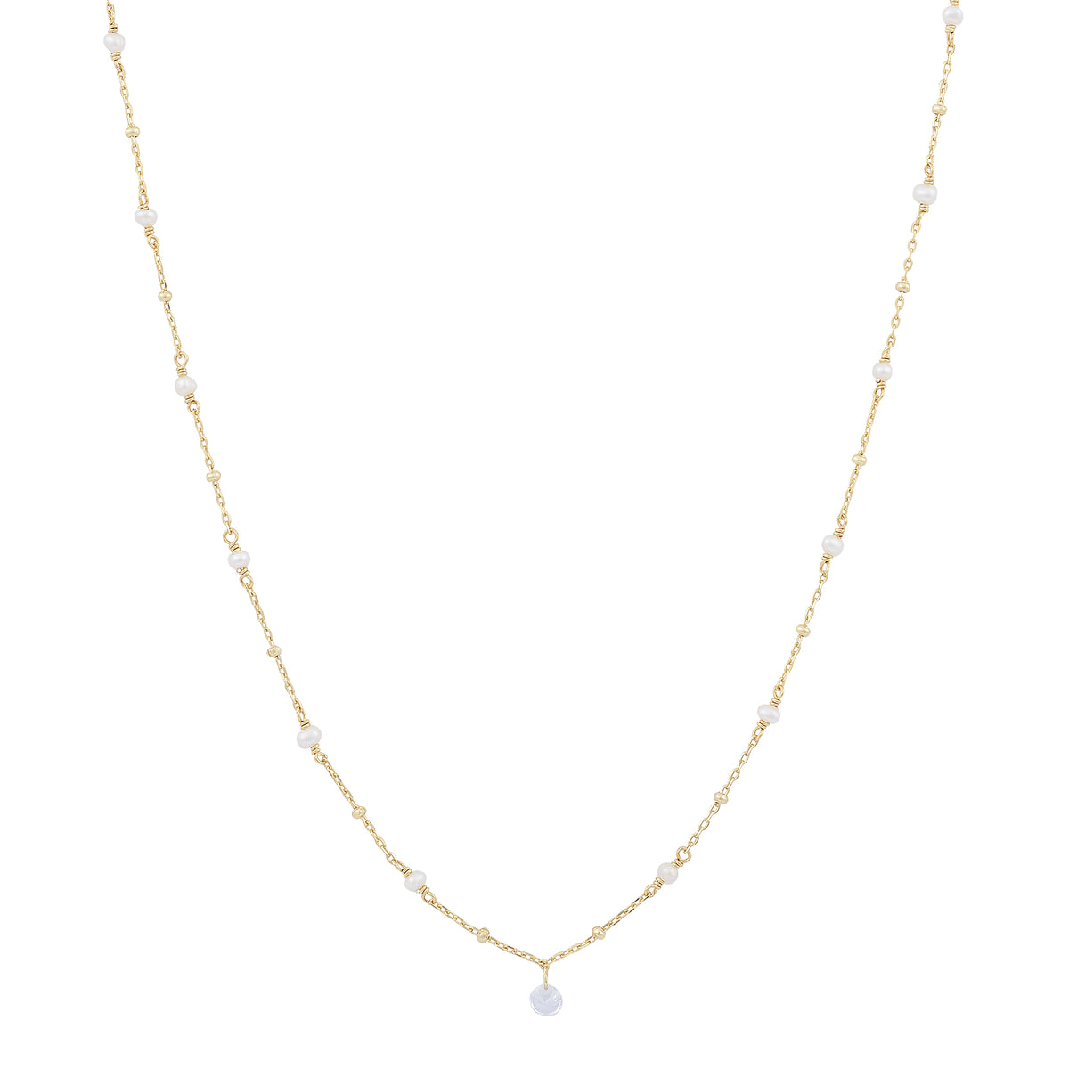 Pearls of Wisdom Necklace | Freshwater Pearl &amp; CZ | 925 Sterling Silver | Gold Plating