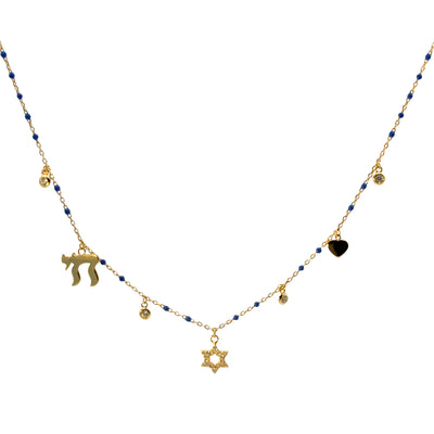 Enamel Faith Charm Necklace