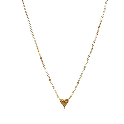 Gold Pavé Heart Necklace