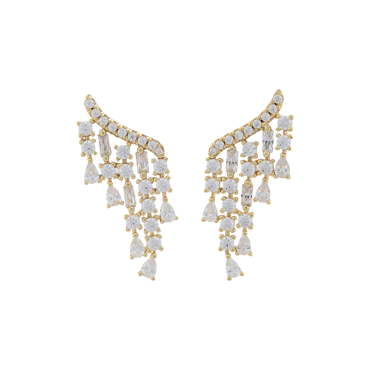 Stellar Cascade Chandelier Drop Earrings