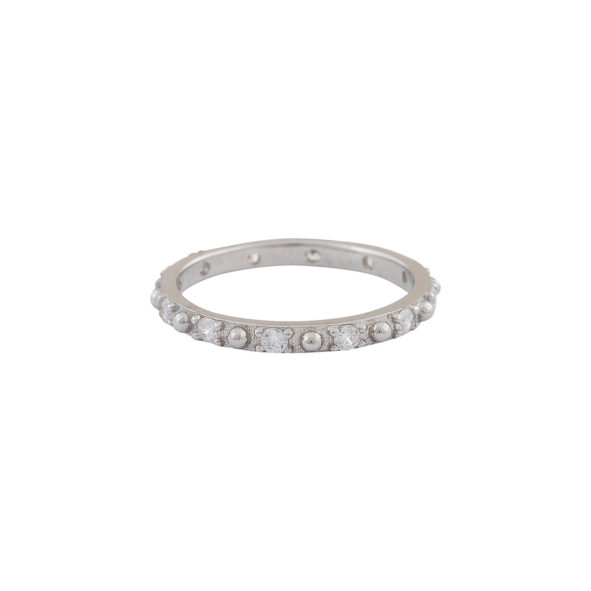 Ball and Cz equilibrium sterling silver 925 Ring