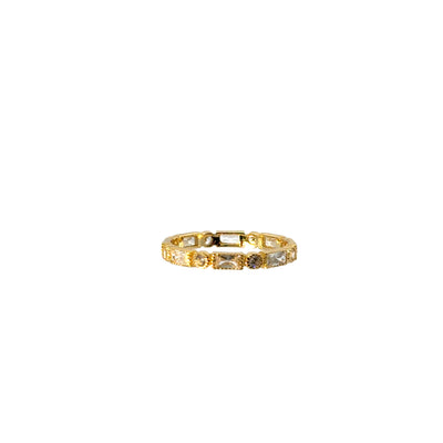 Sterling Silver Alternating CZ Eternity Band
