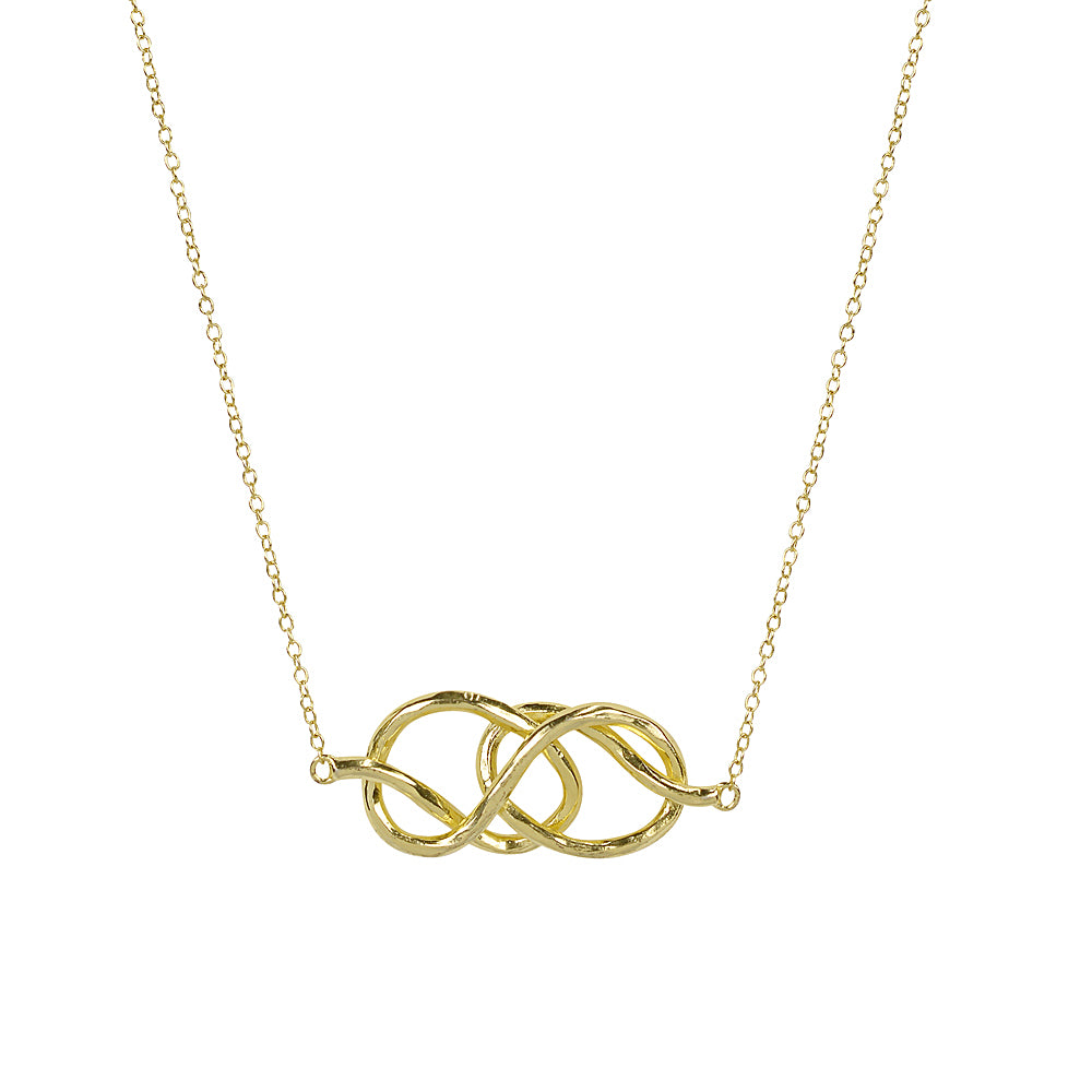 Infinity Chunky Love Knot sterling silver 925 necklace