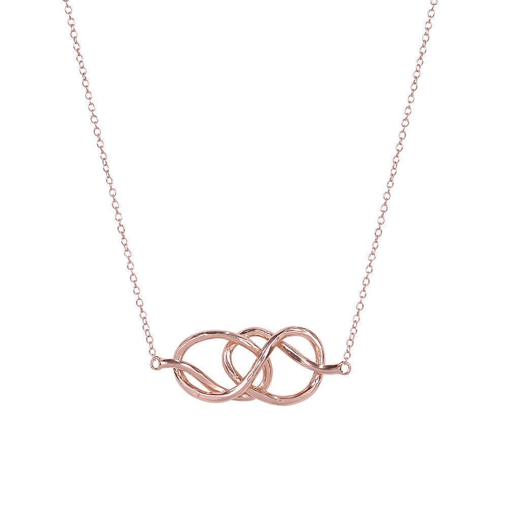 Infinity Chunky Love Knot sterling silver 925 necklace