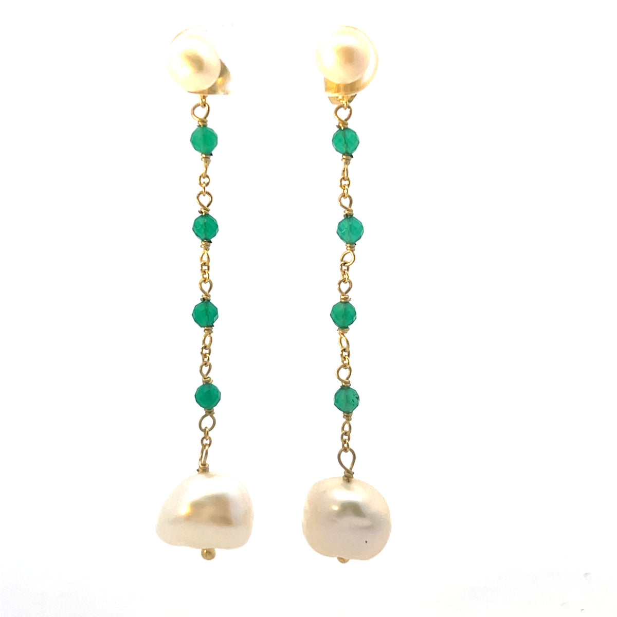 Pearls of Wisdom and semi precious Convertible  Boho earrings