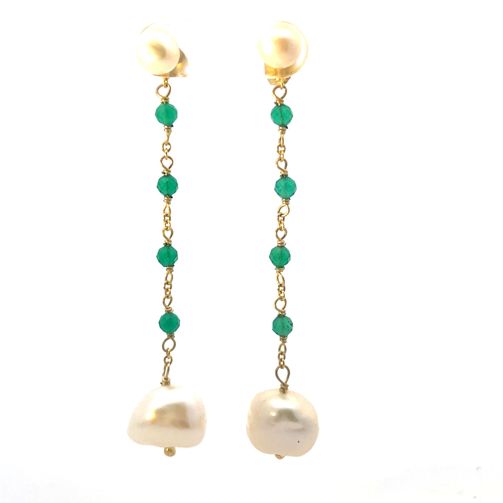 Pearls of Wisdom and semi precious Convertible  Boho earrings