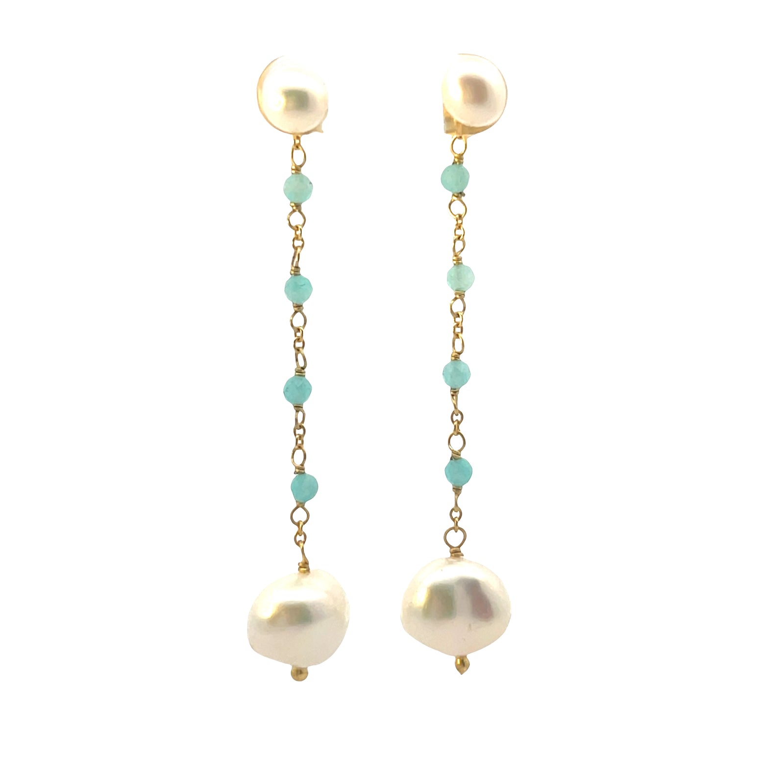 Pearls of Wisdom and semi precious Convertible  Boho earrings
