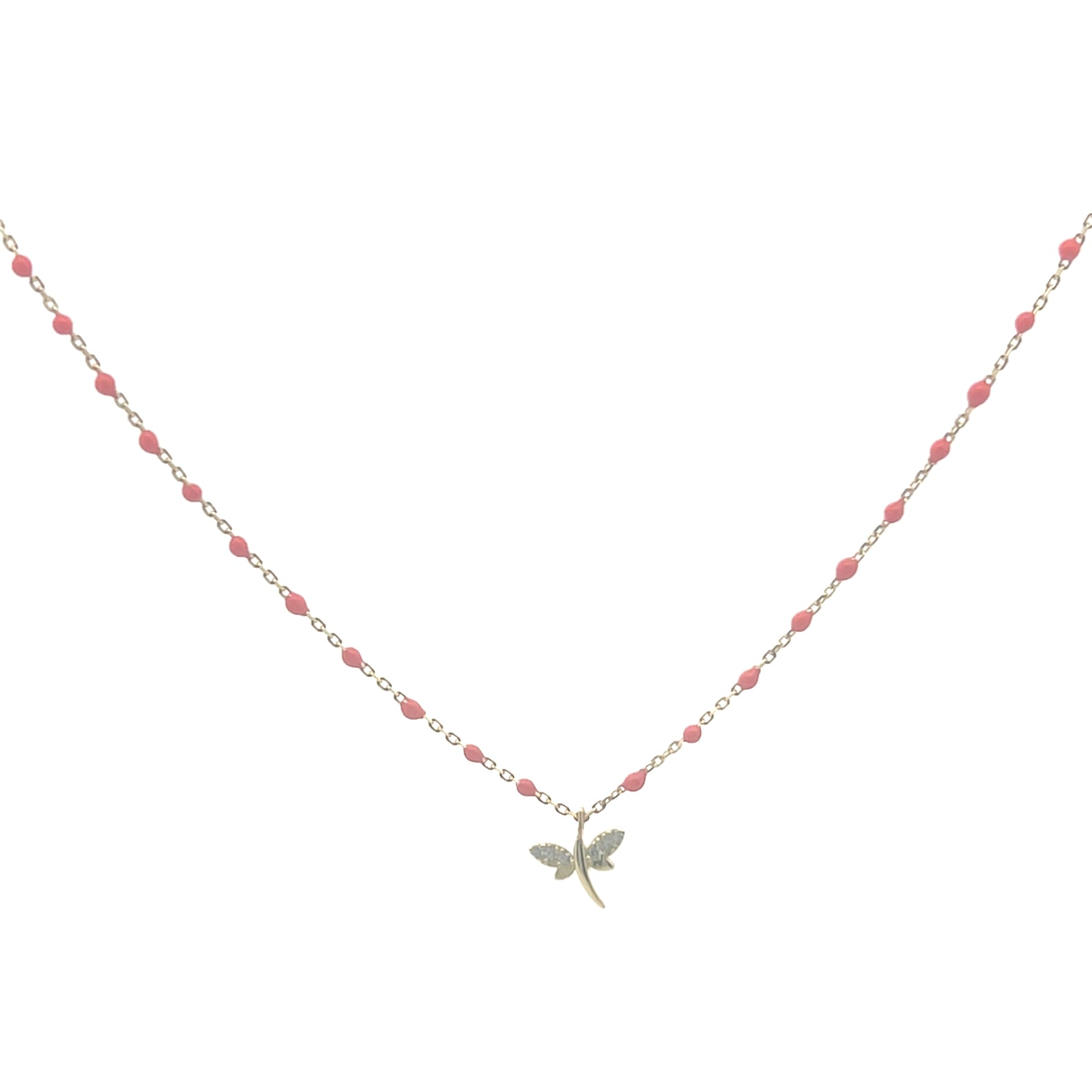 Dragonfly Joy enamel necklace