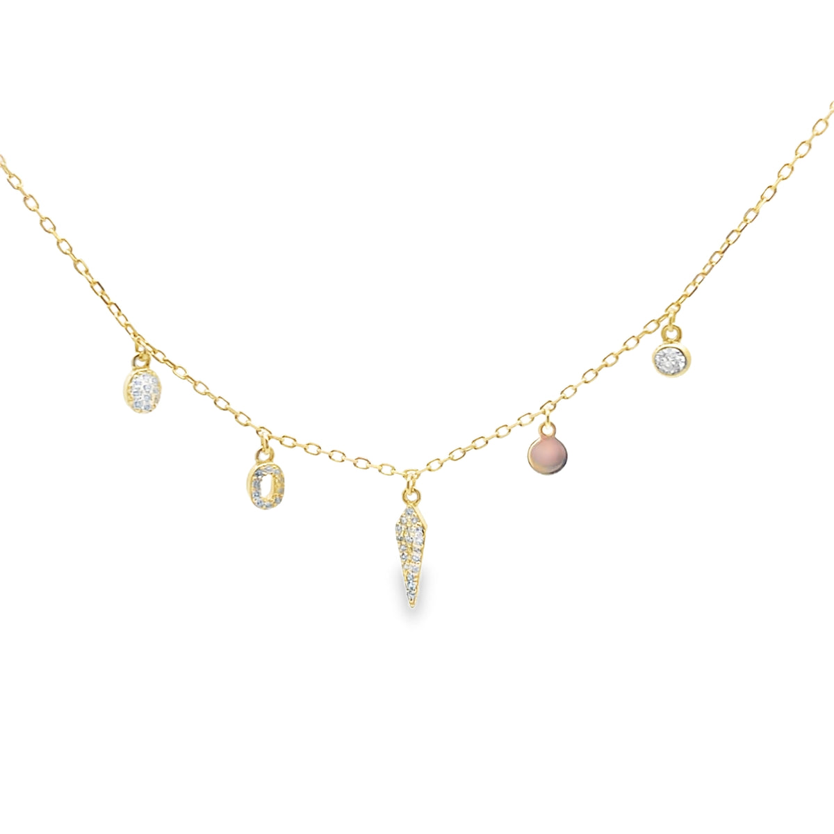 Sacred Triangle & Circle Geometric Necklace — Soul Direction
