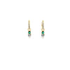 Heart and stone drop Love huggy earings