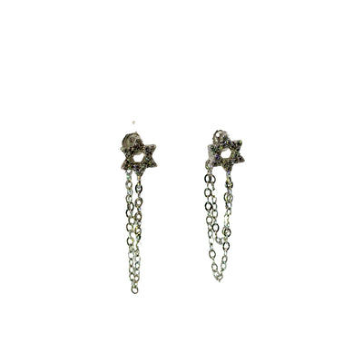 Magen David Luxe Chain Earrings — Protected & Proud