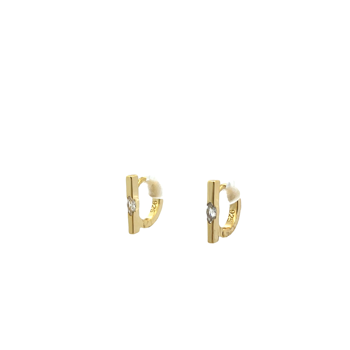 Minimalist Pear Bar Huggie