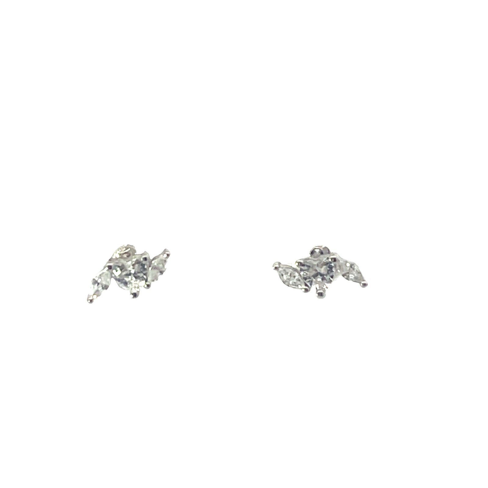 Love Heart and Pear Stud Earrings