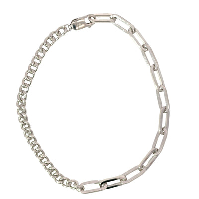 The Statement Link — Mixed Chain Bracelet