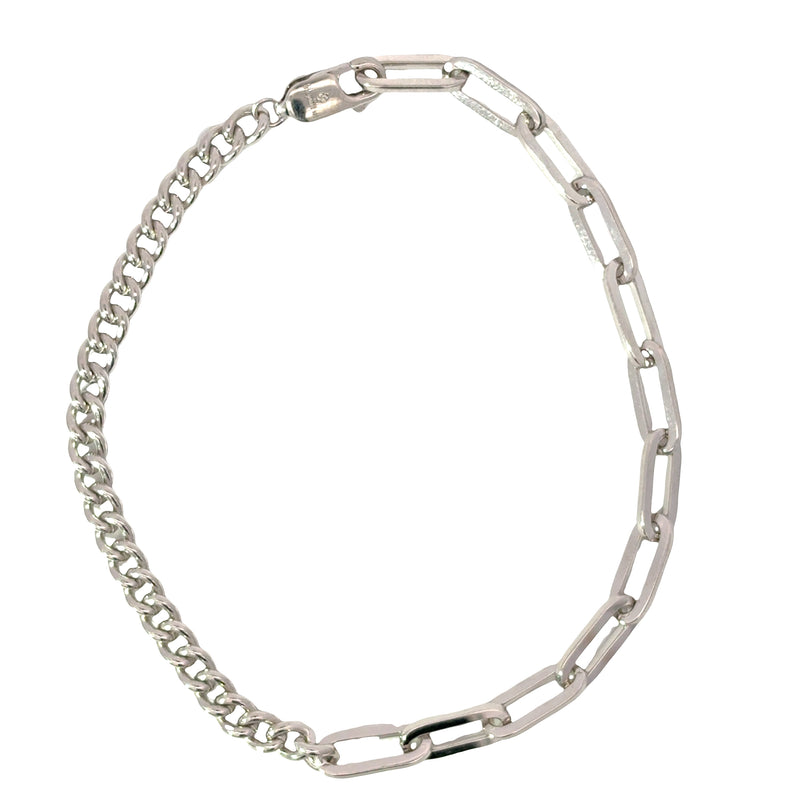 The Statement Link — Mixed Chain Bracelet