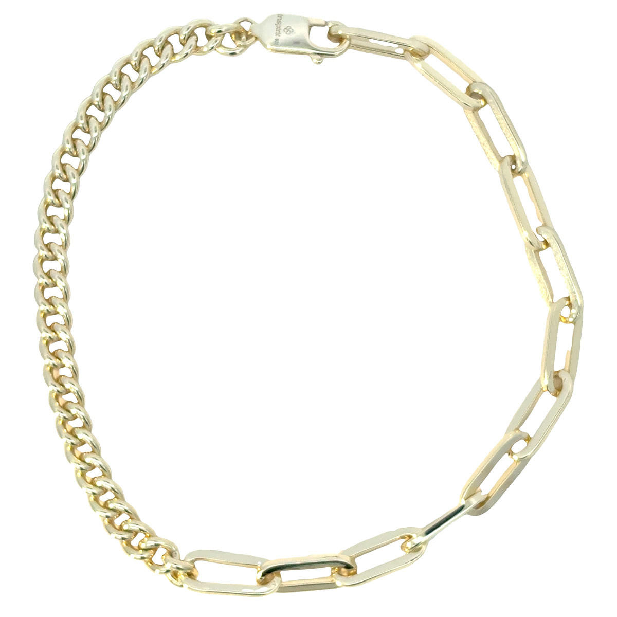 The Statement Link — Mixed Chain Bracelet