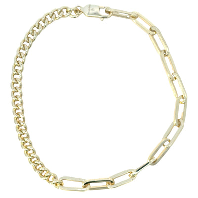 The Statement Link — Mixed Chain Bracelet