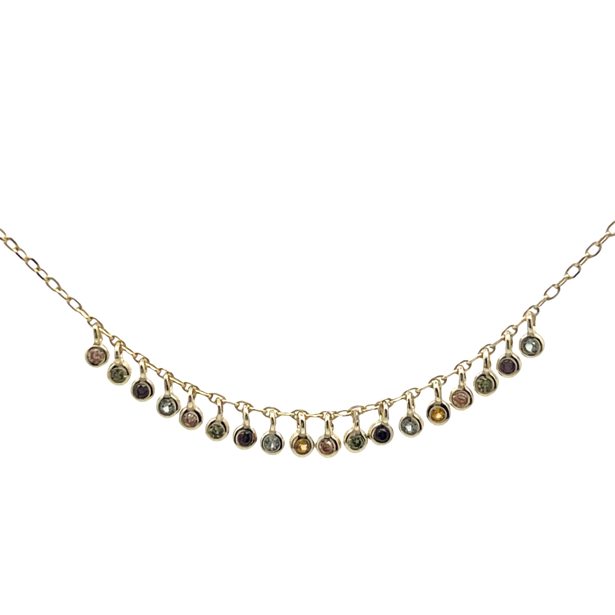 Equilibrium in life Dainty cz drop layering necklace