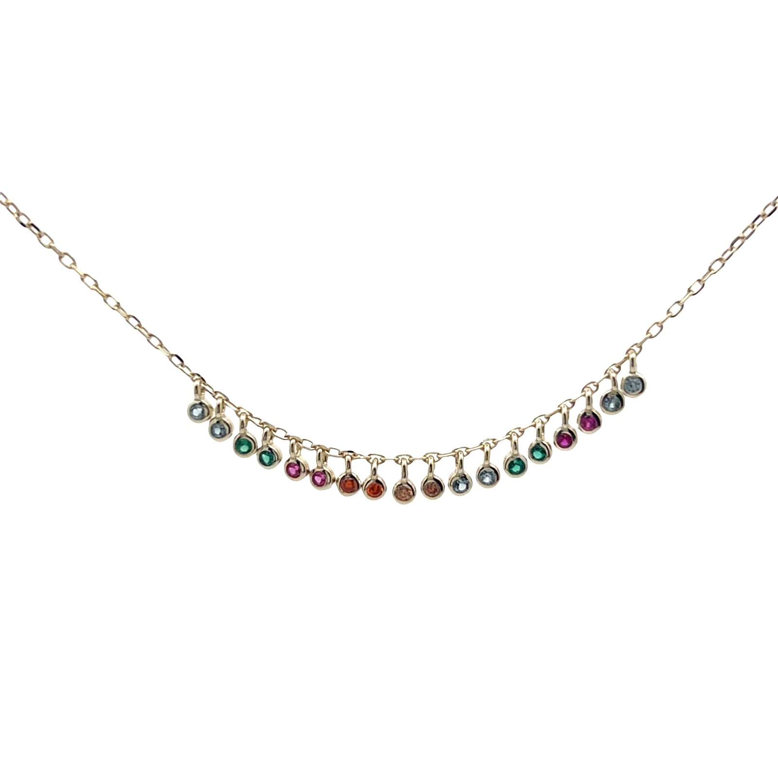 Equilibrium in life Dainty cz drop layering necklace