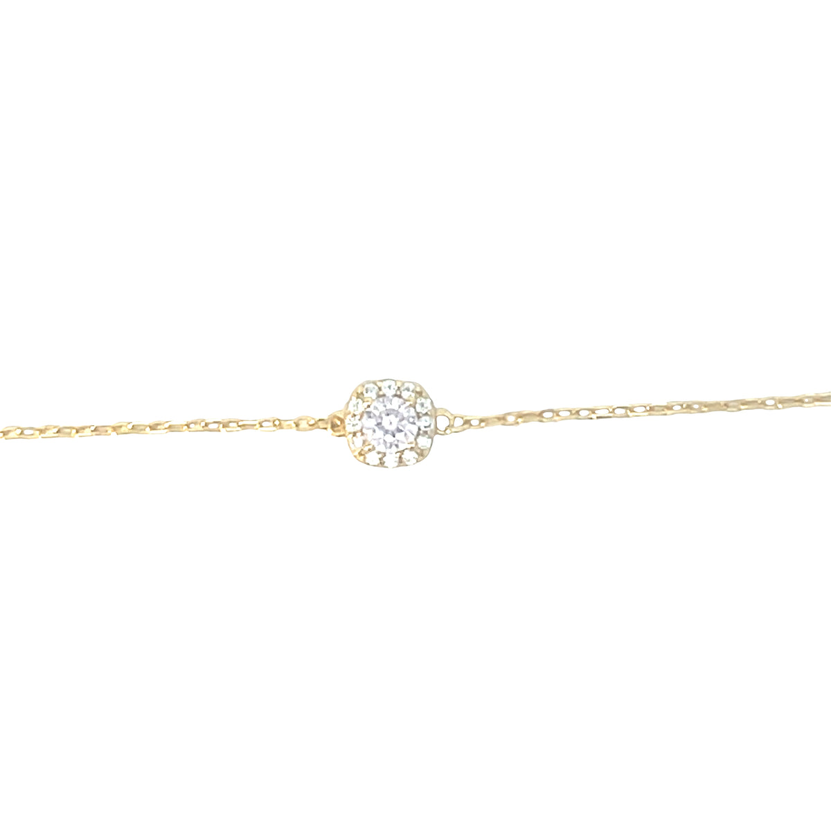 Small square dainty circle bracelet