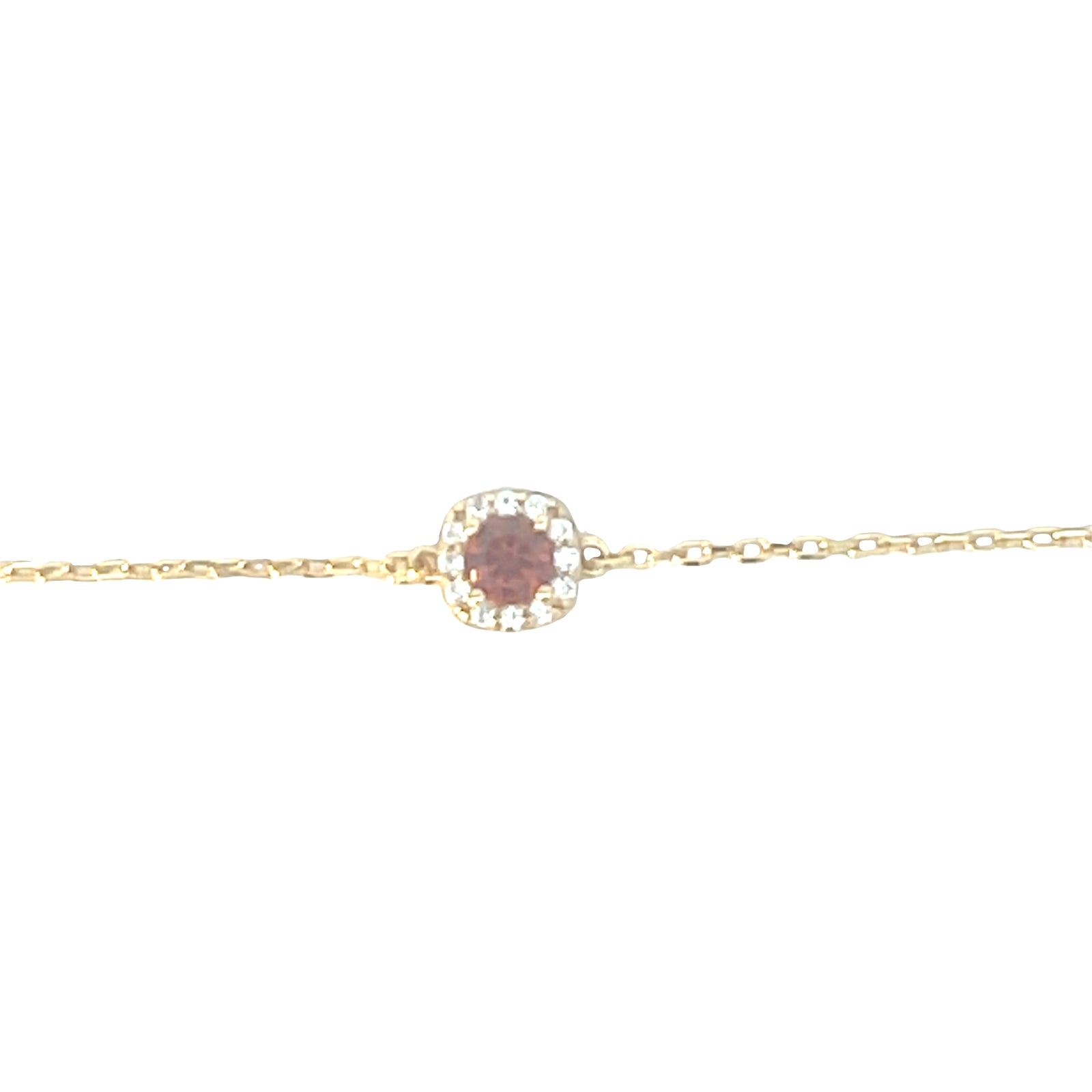 Small square dainty circle bracelet